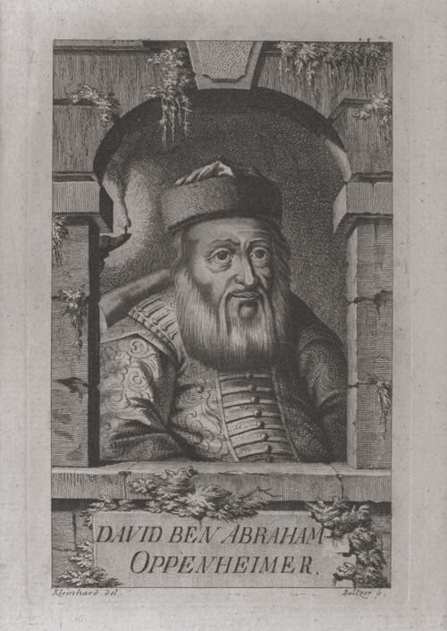 Portrait of David Oppenheim (1664-1736), chief rabbi of Prague od Johann Balzer