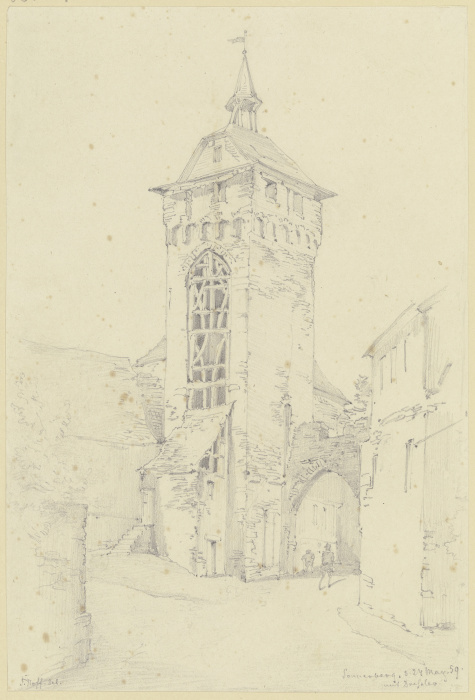 Wehrturm und Wiesbadener Tor in Sonnenberg od Johann Friedrich Hoff