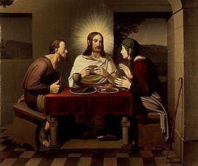 Christ and the disciples in Emmaus.