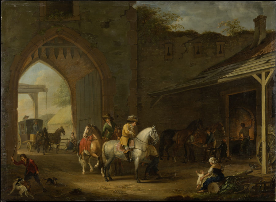 Horsemen at the Blacksmiths od Johann Georg Pforr
