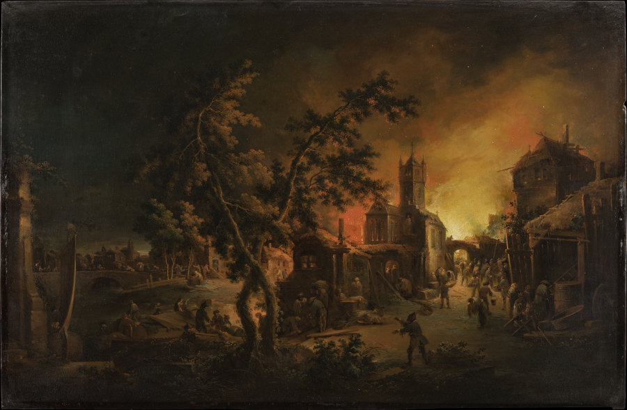 Conflagration at Night od Johann Georg Trautmann