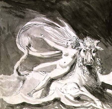 Europa and the Bull (pen and ink wash) od Johann Heinrich Füssli