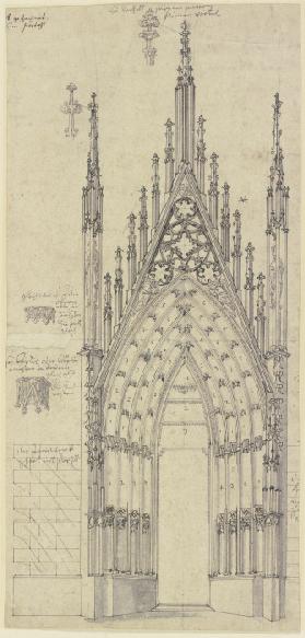 Das nördliche Seitenportal der Westfassade des Straßburger Münsters