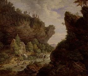 Mill at the mountain stream. od Johann Jakob Dorner d.J.