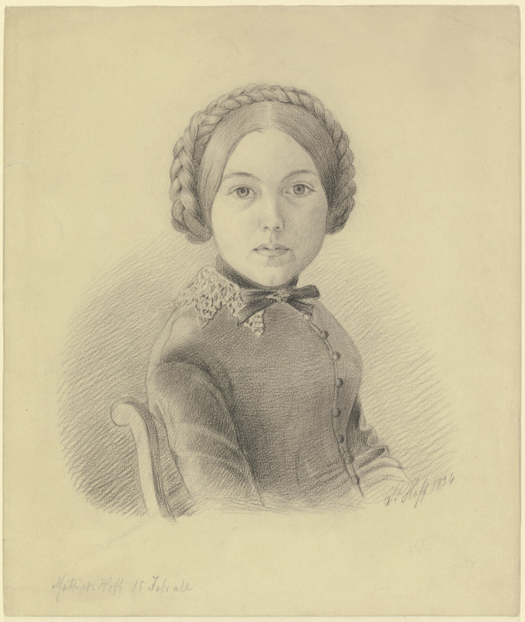 Bildnis Mathilde Hoff, Schwester des Künstlers od Johann Jakob Hoff