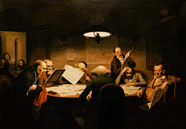 Das Lesekabinett od Johann Peter Hasenclever