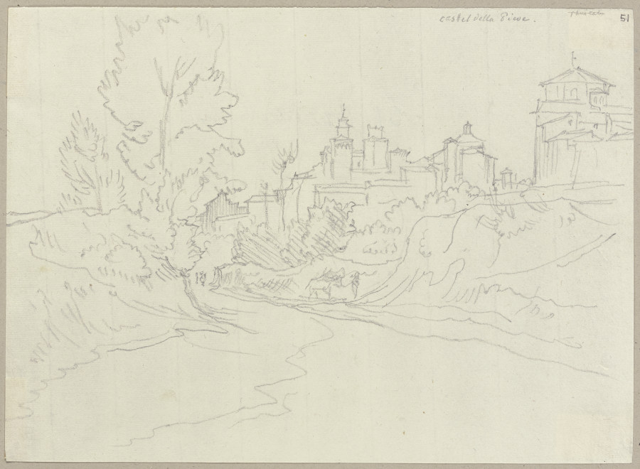 Castel della Pieve zwischen Perugia und Orvieto od Johann Ramboux
