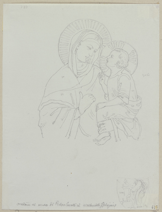 Von Pietro Cavallini neben dem Altar der Reliquien in der unteren Kirche zu San Francesco in Assisi od Johann Ramboux