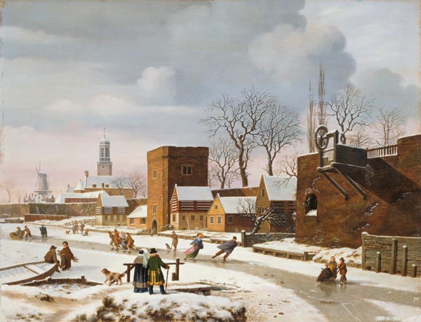 Dutch winter landscape. od Johann Wilhelm Preyer