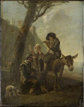 Roman Shepherd Family Resting Beneath a Tree