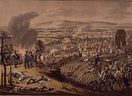 The Battle of Jena, with the villages of Klein-Romstedt, Hermstedt and Stobra in the background od Johann Lorenz Rugendas