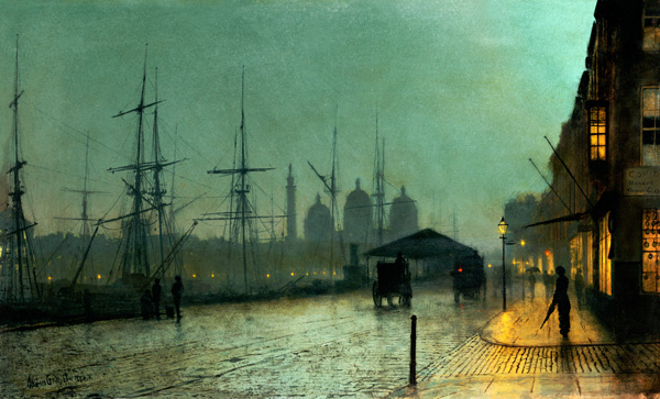 Humber Dockside, Hull od John Atkinson Grimshaw