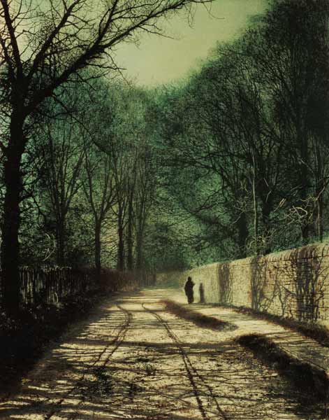 Tree Shadows in the Park Wall, Roundhay, Leeds, 1872 (oil on canvas) od John Atkinson Grimshaw