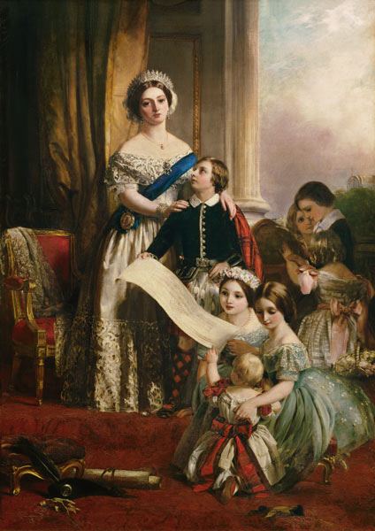 Queen Viktoria of England with her children od John Calcott Horsley
