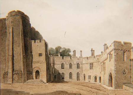 The Inner Court of Berkeley Castle, Gloucestershire, looking North-East od John Chessell Buckler