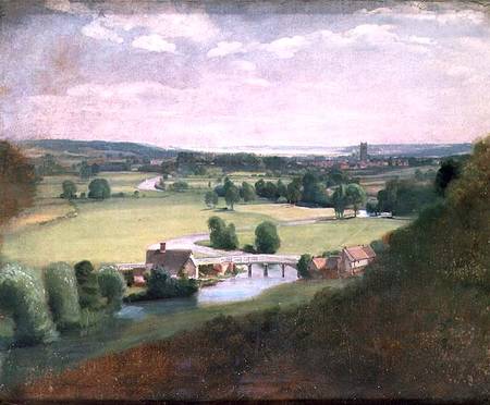 The Valley of the Stour with Dedham in the Distance od John Constable