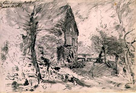 Watermill at Newbury (pencil) od John Constable
