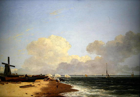 Yarmouth Beach, looking North - Morning (oil on canvas) od John Crome