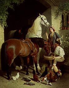When feeding the horses od John Frederick Herring d.Ä.