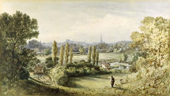 Norwich from Crown Point od John Joseph Cotman