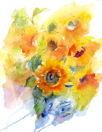 Sunflowers in vase