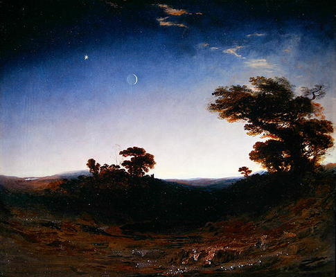 Moonlight (oil on canvas) od John Martin