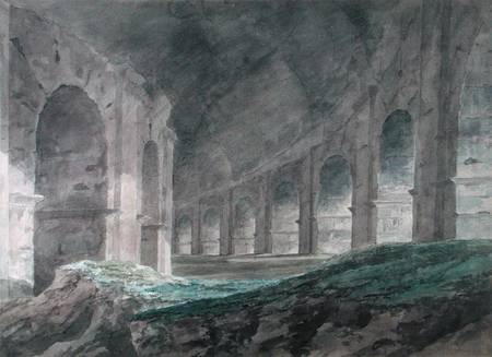 Interior of the Lower Ambulatory of the Colosseum, Rome od John Robert Cozens
