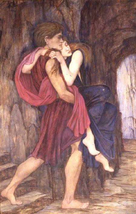 Two Figures in a Cave od John Roddam Spencer Stanhope