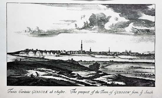 The Prospect of the Town of Glasgow from ye South, from ''Theatrum Scotiae'' John Slezer od John Slezer