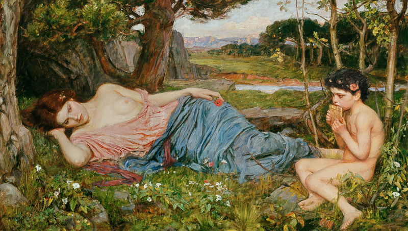 Listen to my Sweet Pipings od John William Waterhouse