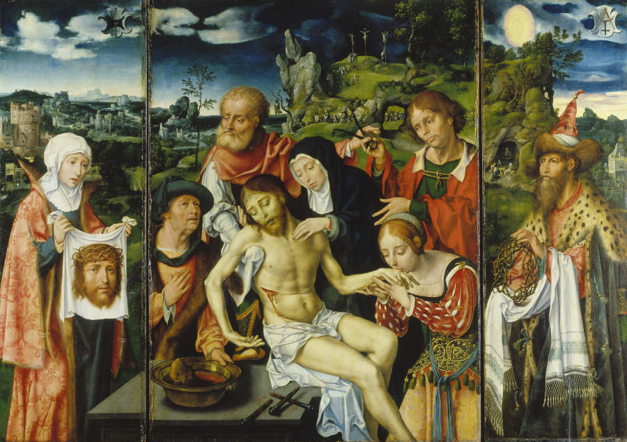 Tripytych with the Lamentation od Joos van Cleve