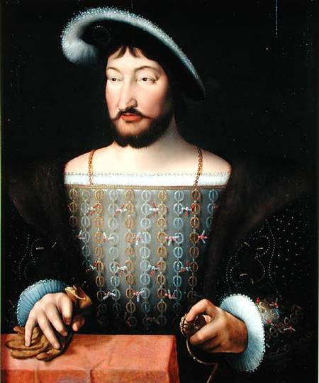 Francois I (1497-1547) od Joos van Cleve (eigentl. van der Breke)