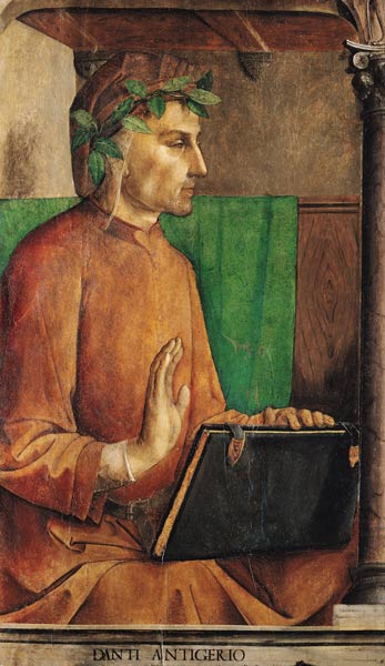 Portrait of Dante Alighieri (1265-1321) od Joos van Gent