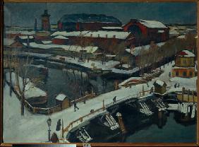 Winter landscape. Petrograd