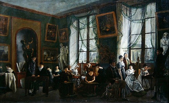 The Studio of Madame Haudebourt-Lescot od Joseph Albrier