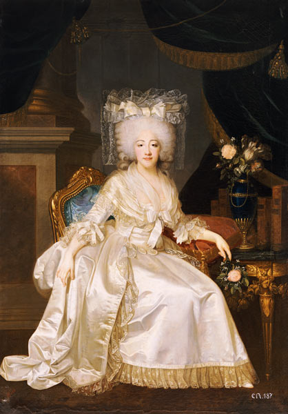 Portrait Of Louise Marie Josephine De Savoie, Comtesse De Provence, 1753 To 1810, Seated Full Length od Joseph Boze