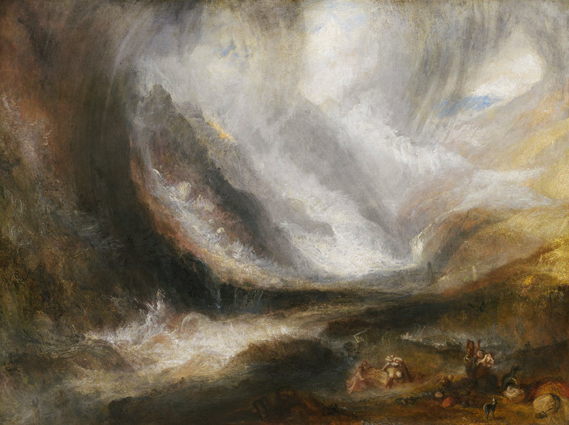 Snowstorm. Avalanche and inundation od William Turner