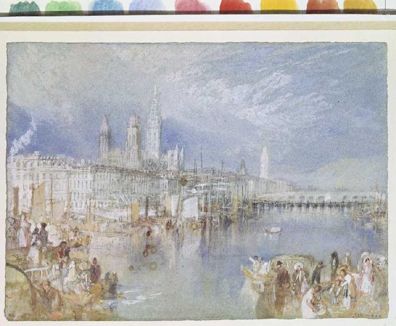 View of Rouen, river up. od William Turner