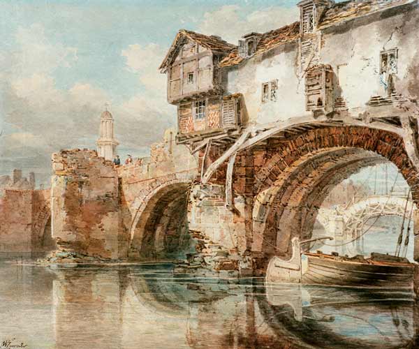 W.Turner, Old Welsh Bridge in Shrewsbury od William Turner