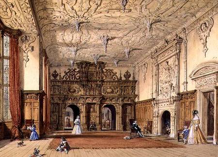 Crewe Hall, Cheshire od Joseph Nash