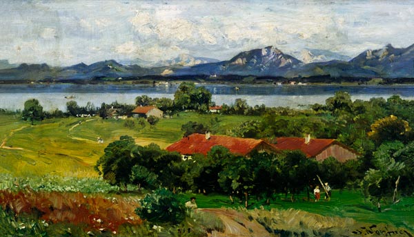 Top Bavarian landscape. od Joseph Wopfner