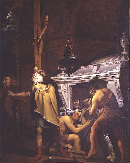 Miravan Breaking Open the Tomb of his Ancestors od Joseph Wright of Derby