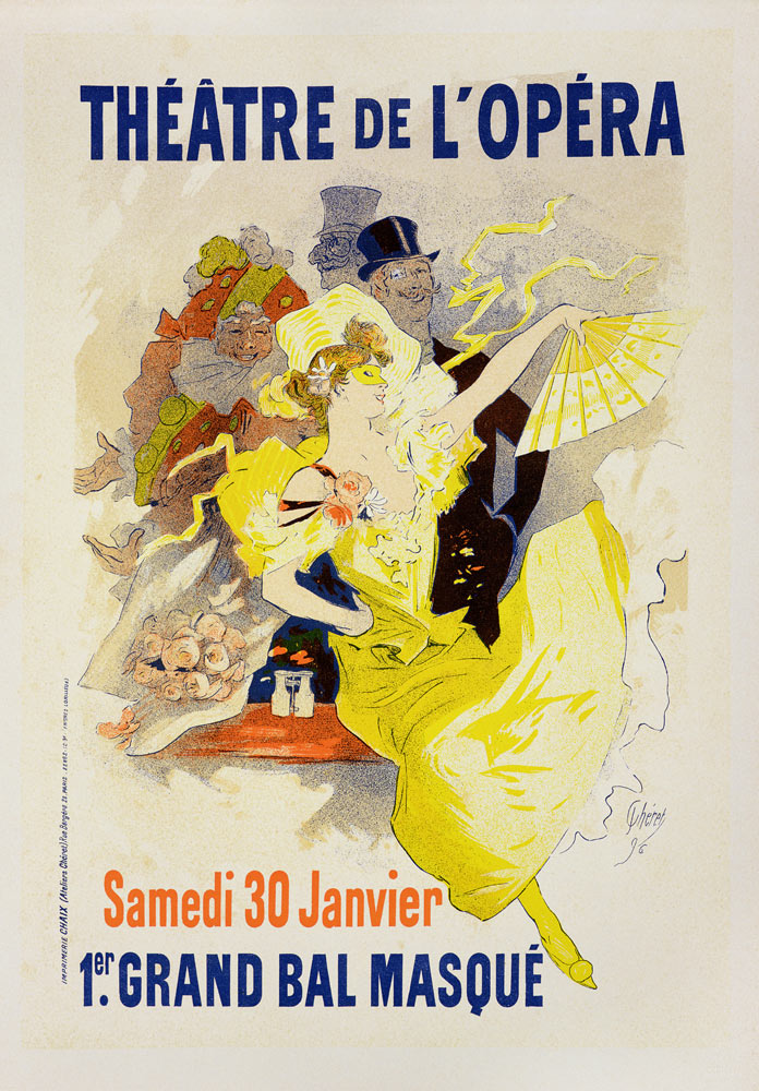 Théatre de l'opéra. Bal masqué (plakát)  od Jules Chéret