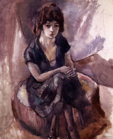 Seated Young Woman od Jules Pascin