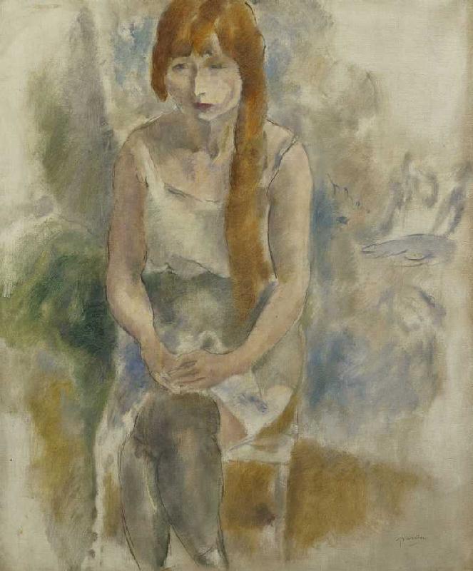 Sitzendes Modell. od Jules Pascin