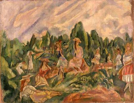 Young Women in a Landscape od Jules Pascin