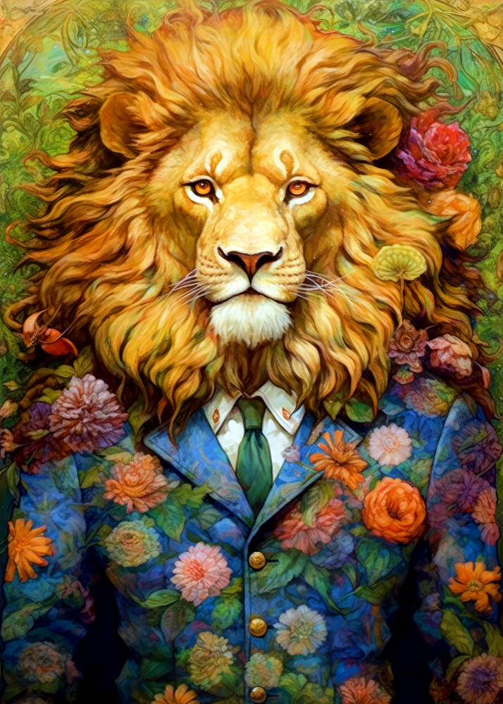 Lion animal art #lion od Justyna Jaszke