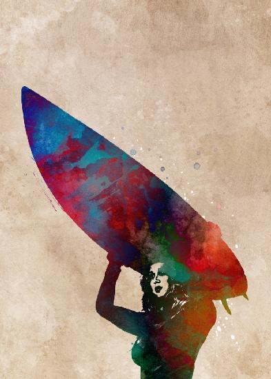 Surfer sport art