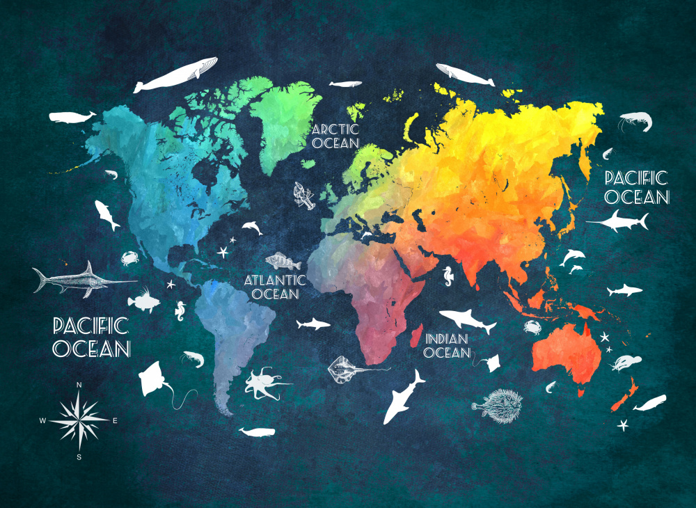 World map 5 od Justyna Jaszke