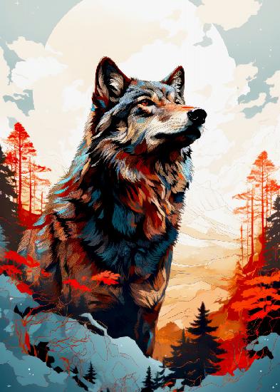 Wolf animal art #wolf